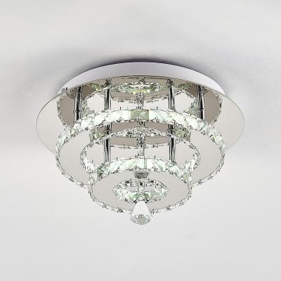 The Range Tiered LED Crystal Ceiling Light - Cool White