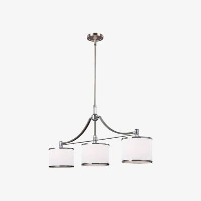 The Range Prospect Park Ceiling Island Chandelier Pendant Bar Light Satin Nickel, Chrome - Satin Nickel
