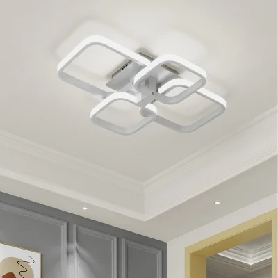The Range LED Semi Flush Ceiling Light with Energy Efficiency - White