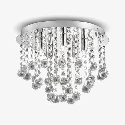The Range Bijoux 5 Light Semi Flush Ceiling Light - Chrome