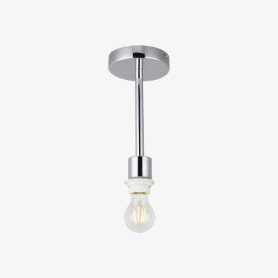 The Range Baymont Polished Chrome E27 Semi Flush Ceiling Fixture - Polished Chrome