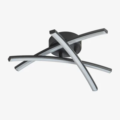 The Range Yardley Flush Ceiling Light - Matt Black And Opal Pc