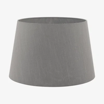 The Range Cezanne Grey Faux Silk Drum Shade 45cm