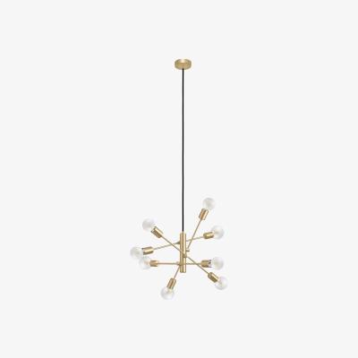 The Range EGLO Gradoli 1 Brushed Brass Starburst Pendant Light - Brushed Brass