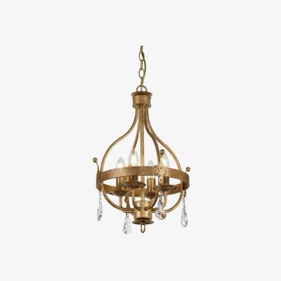 The Range Windsor 4 Light Cage Pendant - Gold Patina, E14 - Gold