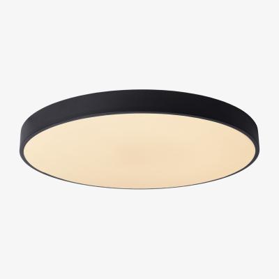 The Range Unar 60cm Modern Flush Ceiling Light Black - Black