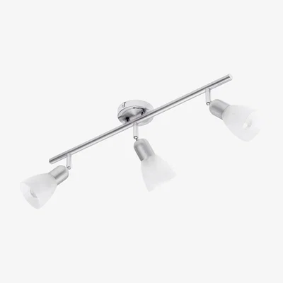 The Range Rousse 3 Light Ceiling Spotlight Bar - Satin Nickel