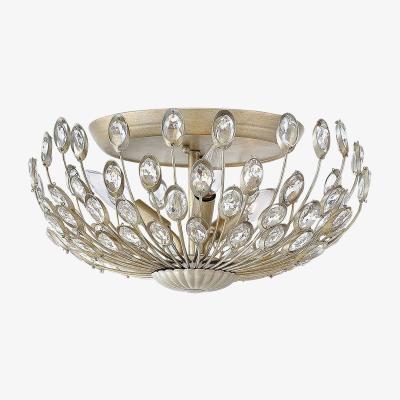 The Range Tulah 3 Light Flush Mount Multi Arm Ceiling Light Silver, E14 - Silver