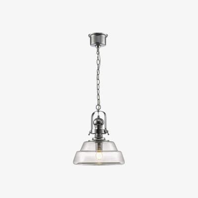 The Range Reyna Medium Dome Ceiling Pendant E27 Polished Chrome, Clear Glass - Polished Chrome