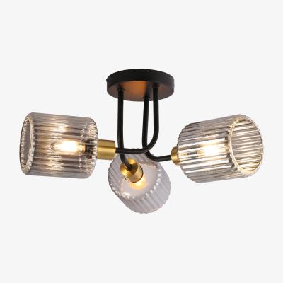 The Range Roman 3 Arm Flush Ceiling Fitting - Smoked Black