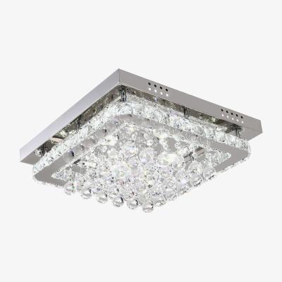 The Range Crystal LED Flush Mount Ceiling Light - Silver / Cool White