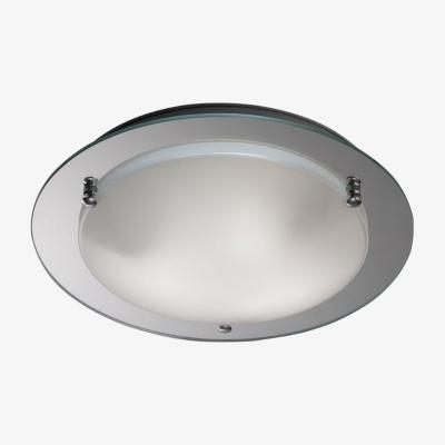 The Range Brooklyn Flush Ceiling, 450mm Round, 3 Light E27 Polished Chrome - Polished Chrome