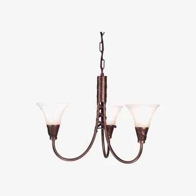 The Range Emily Multi Arm Chandelier 3 Light Copper Finish, E14 - Copper