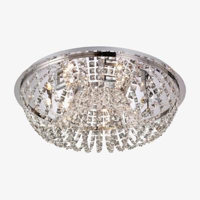 The Range Cosmos Flush Ceiling 7 Light Polished Chrome, Crystal - Polished Chrome