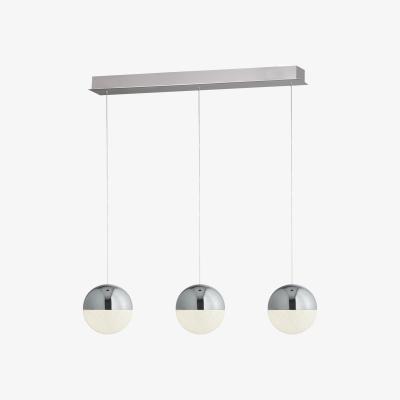 The Range Marbles LED 3 Light Bar Pendant - Chrome
