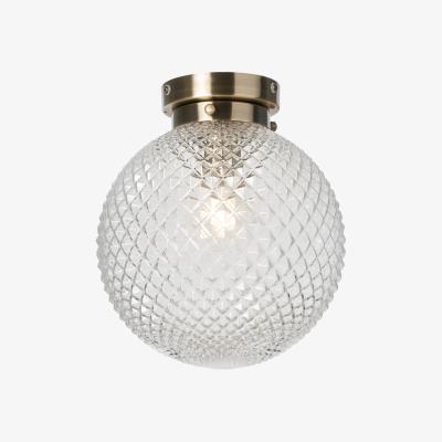 The Range Merrilyn Bathroom Flush Ceiling Light - Antique Brass