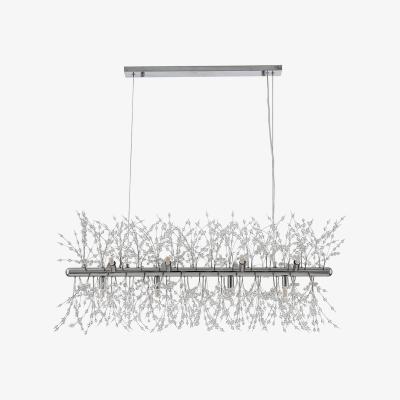 The Range 12-Light Crystal Linear Pendant  - Chrome