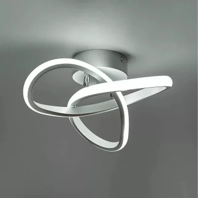 The Range NECHE Modern Aluminium White LED Ceiling Light - White