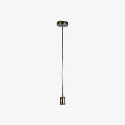 The Range Cambourne 1 Light Pendant Antique Brass Plate, E27 - Antique Brass Plate