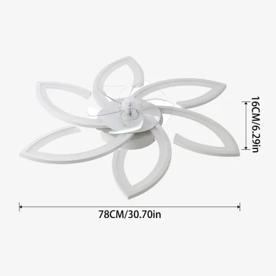 The Range Modern Ceiling Fan with Light and Remote Control - White