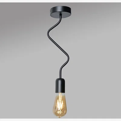 The Range Industrial Matt Black Ceiling Light Fitting - Black