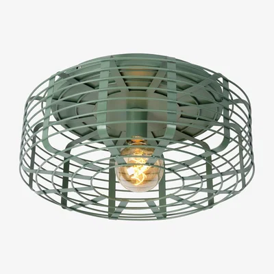 The Range Melopee Modern Flush Ceiling Light Turquoise - Turquoise