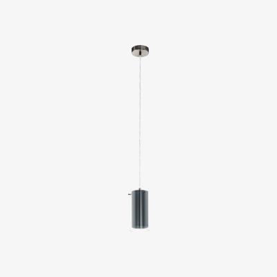 The Range EGLO Pinto Textile Grey Clear Pendant - Black