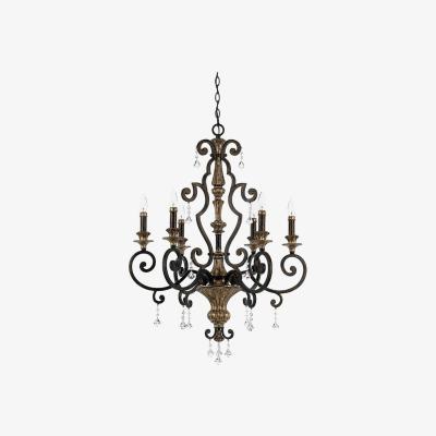 The Range Marquette 6 Light Chandelier Antique Bronze Finish, E14 - Antique Bronze / 71.1cm