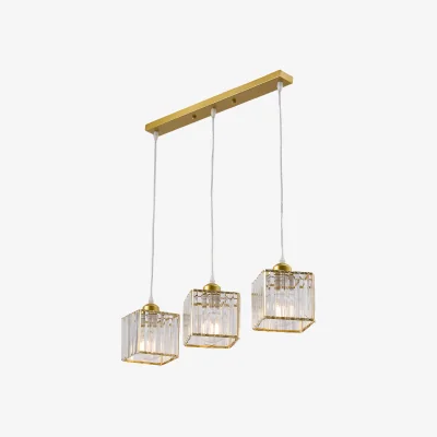The Range 3-Light Crystal Ceiling Pendant Light Chandelier - Gold