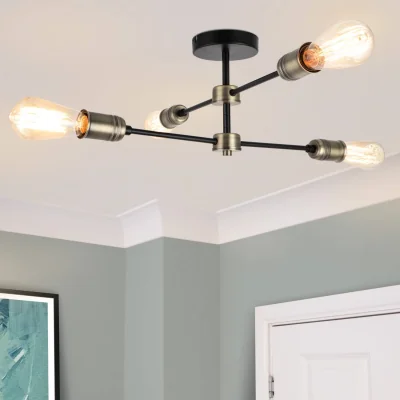 The Range COSYLYTE Linton 4 Light Adjustable Ceiling Light - Antique Brass