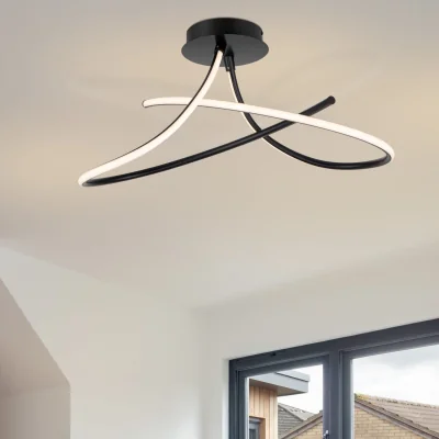 The Range COSYLYTE Carter 2 Light LED Ceiling Light - Matt Black