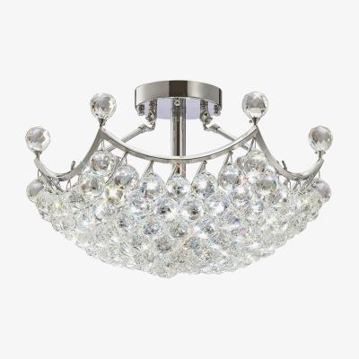 The Range Cesto Flush Ceiling 6 Light Polished Chrome, Crystal - Polished Chrome