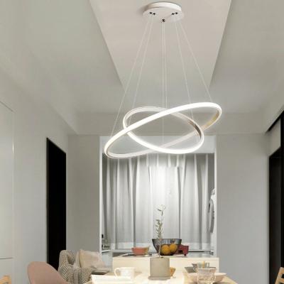 The Range 2 Tiered LED Pendant Light - White / 63W / 40 - 60 cm
