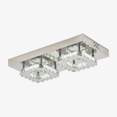The Range Stylish Crystal LED Ceiling Light Hallways and Corridor Light - Silver