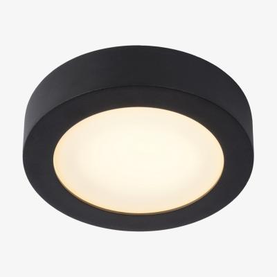 The Range Brice-Led 18cmModern Flush Ceiling Light Black IP44 - Black