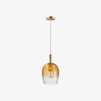 The Range Uma 18cm Dome Pendant Ceiling Light Amber, E27 - Amber