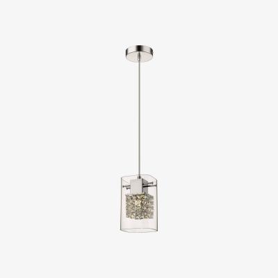 The Range Spring Ceiling Pendant Chrome Glass Single, G9 - Chrome