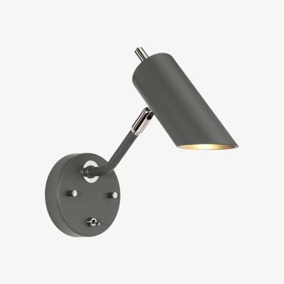 The Range Quinto 1 Light Wall Light - Dark Grey Polished Nickel, E14 - Polished Nickel