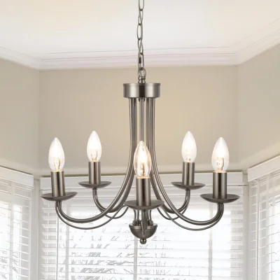 The Range COSYLYTE Elmore 5 Light Pendant Light - Brushed Nickel