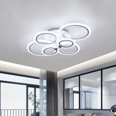 The Range Circular LED Semi Flush Light - White / 6
