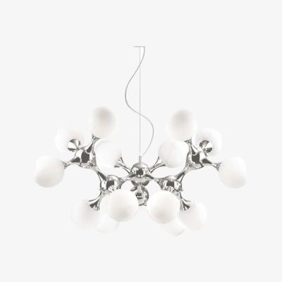 The Range Nodi Bianco 15 Light Molecular Ceiling Pendant - Chrome