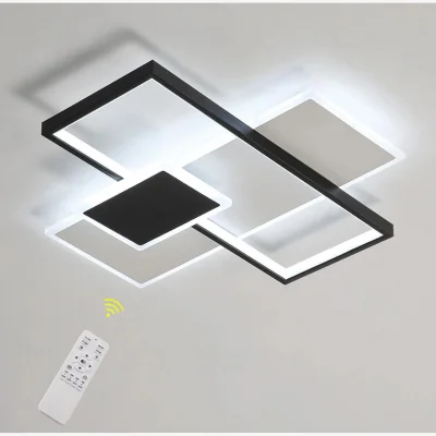 The Range Ceiling Light Black Rectangles - Black