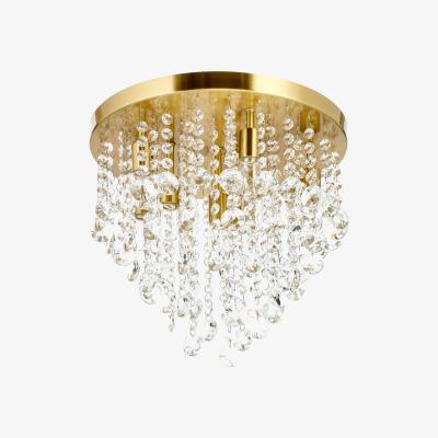 The Range Turin 9 Light Bathroom Circular Semi Flush - Satin Brass