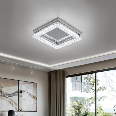 The Range Square Crystal Celling Light - Silver