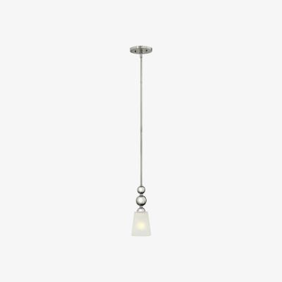 The Range Zelda 1 Light Ceiling Mini Pendant Polished Nickel, E27 - Polished Nickel