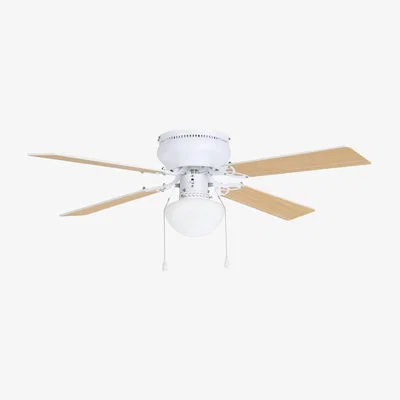 The Range EGLO Cagliari Matte White Ceiling Fan With Light - Matte White