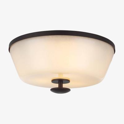 The Range Huntley 3 Light Flush Mount Ceiling Light Bronze, E27 - Bronze