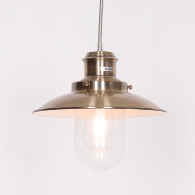 The Range Brushed Brass Ceiling Pendant Light Fisherman Style - Brushed Brass