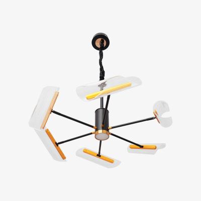The Range Malaga Integrated Pendant Ceiling Light Black, Gold 80cm - Black