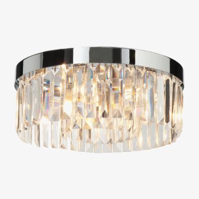 The Range Shimmer Decorative Flush Ceiling Light Chrome Plate, Clear Crystal - Chrome Plate & Clear Crystal